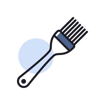 Silicone cooking brush vector icon