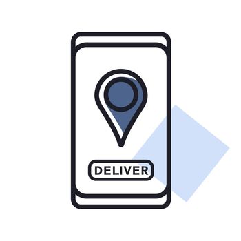 Fast food delivery service vector isolated icon