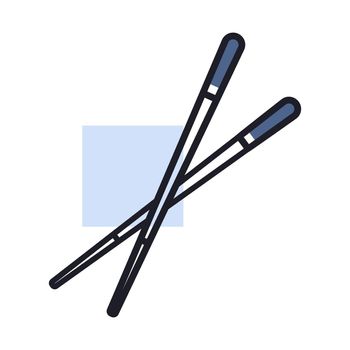 Chinese chopsticks, chop sticks vector icon