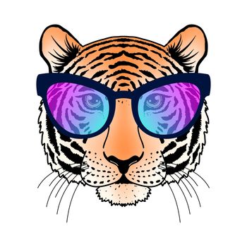 Tiger with sunglasses