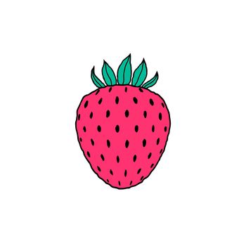 Raspberry in doodle style.