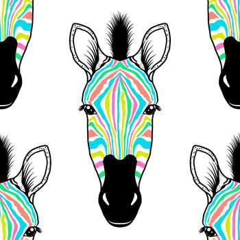 pattern with zebra head
