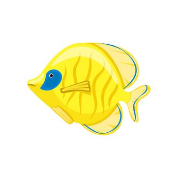 Yellow fish ai cartoon style