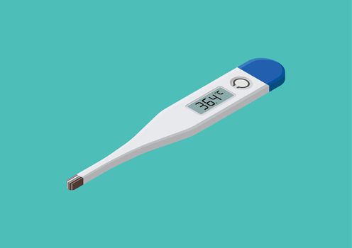 Digital medical thermometer isometric
