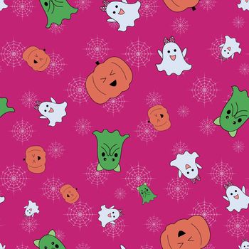 Cute Halloween theme vector repeat pattern design