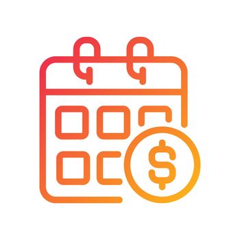 Salary pixel perfect gradient linear vector icon