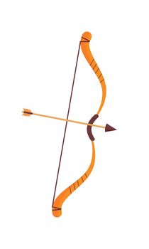 Bow and arrows semi flat color vector object