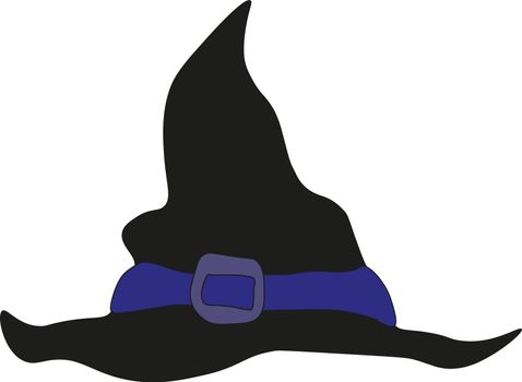 Witch hat with strap and buckle