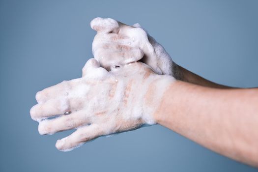 procedure for correct hand washing, step six