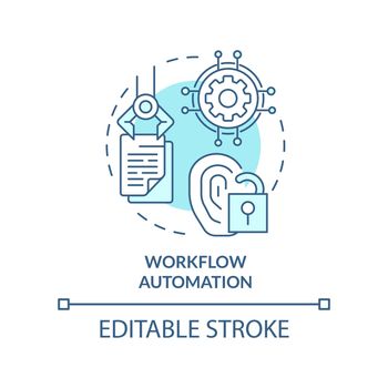 Workflow automation turquoise concept icon