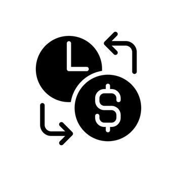 Wages black glyph icon