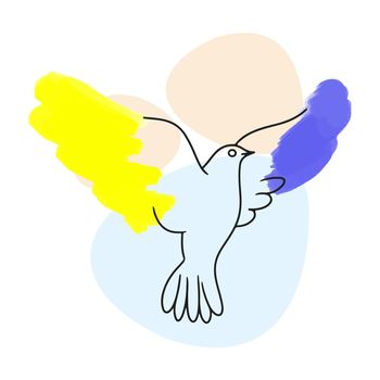 Dove, bird of peace, Ukrainian symbolism, Ukraine, country flag