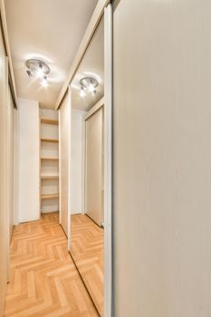 White corridor in modern apartment