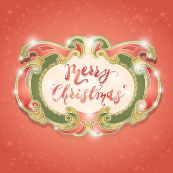 X-Mas Lettering Card with Cartouche