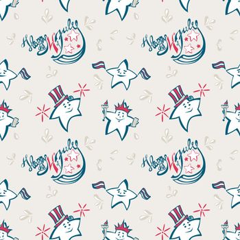 Independence Day seamless pattern