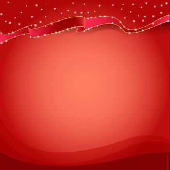 Red background with sparkles