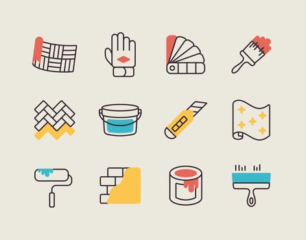 Home repair, remodelling, redecoration vector icon