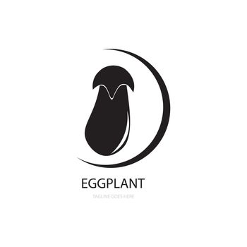 Eggplant icon logo vector design