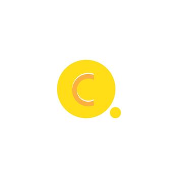 Vitamin C icon logo vector
