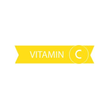 Vitamin C icon logo vector