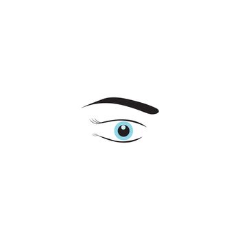 Eyebrow icon logo vector 