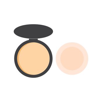 Compact powder beauty make up template vector 