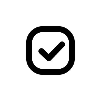 Simple checkbox with rounded corners. Vector.