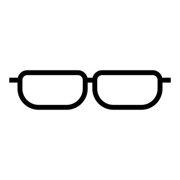 Simple eyeglass icon. Sunglasses. Vision correction. Vector.