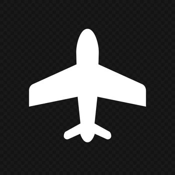 White airplane icon isolated on black transparent background. Vector.