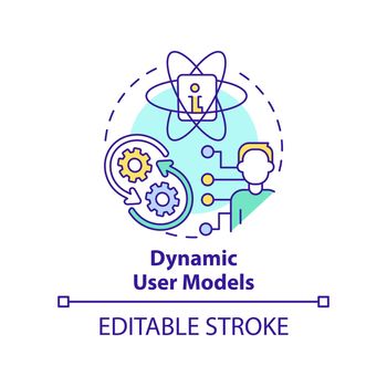 Dynamic user models concept icon