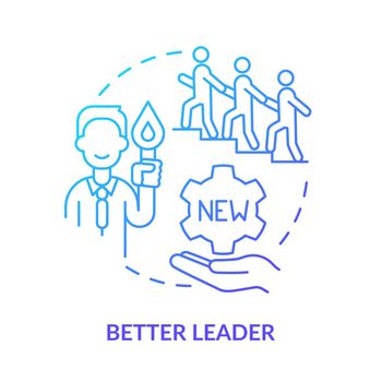 Better leader blue gradient concept icon
