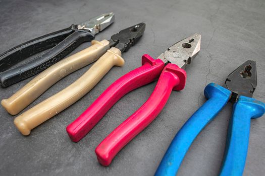 A small set of manual pliers for household repairs
