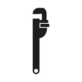 Pipe wrench vector icon on white background