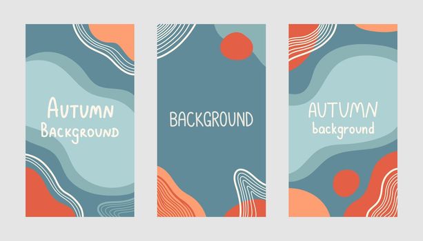 Autumn colors flat design vector background fall