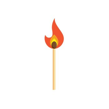 burning match icon vector illustration concept design template