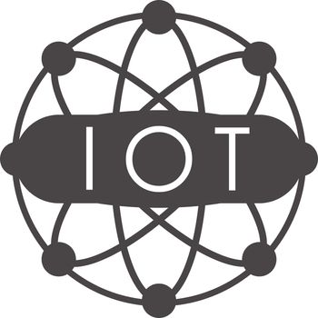 Internet of things emblem. IoT concept. Vector illustration.