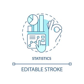 Statistics turquoise concept icon