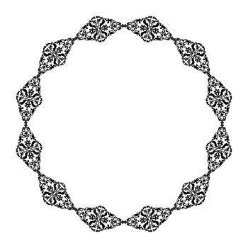 Circular oriental ornament. Circular pattern