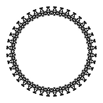 Elegant black circular vintage pattern