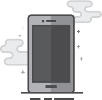 Flat Grayscale Icon - Smartphone