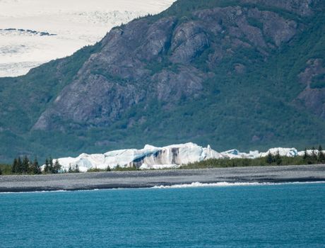Bear Glacier entering the bay near Seward in Alaska