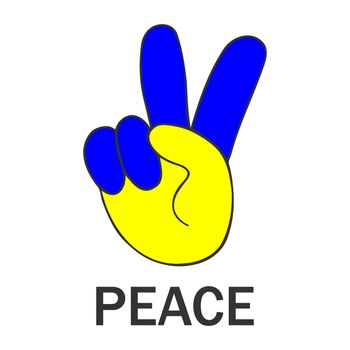 Peace symbol. Finger gesture.