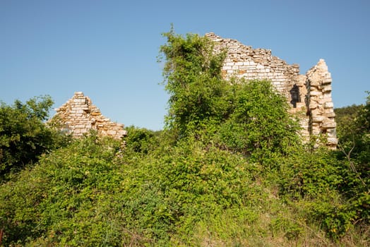 Ruin of old stone house