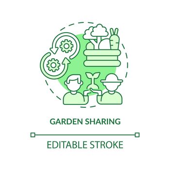Garden sharing green concept icon