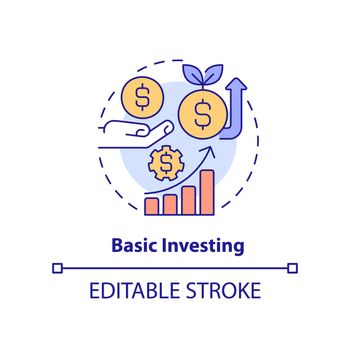 Basic investing concept icon