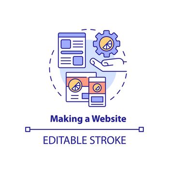 Making website concept icon