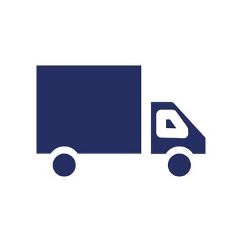 Delivery truck black glyph ui icon