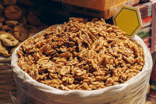 Nuts in jute sack bag for sale in market