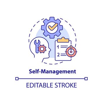 Self management concept icon
