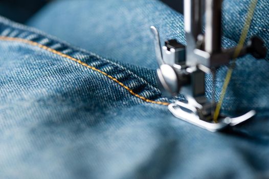 sewing denim jeans